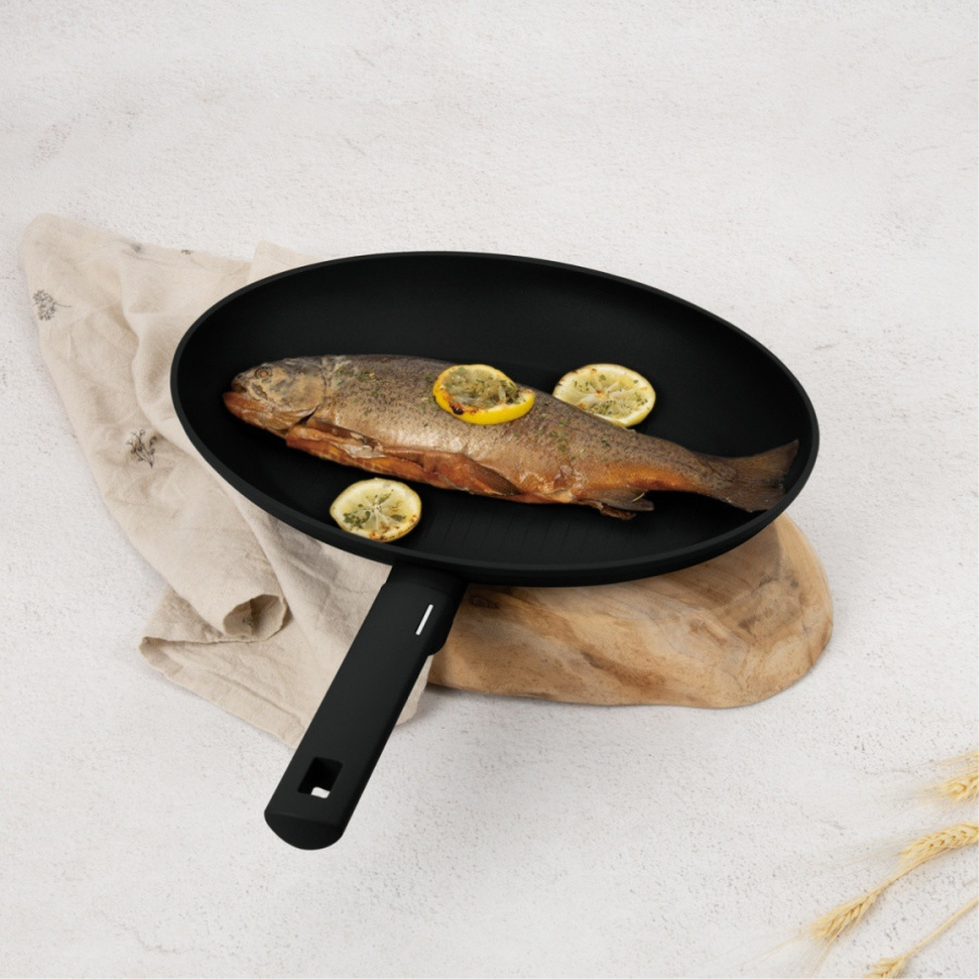 Patelnia do ryb 35cm BerlingerHaus BH-8191 Matte Black Collection BH-8191