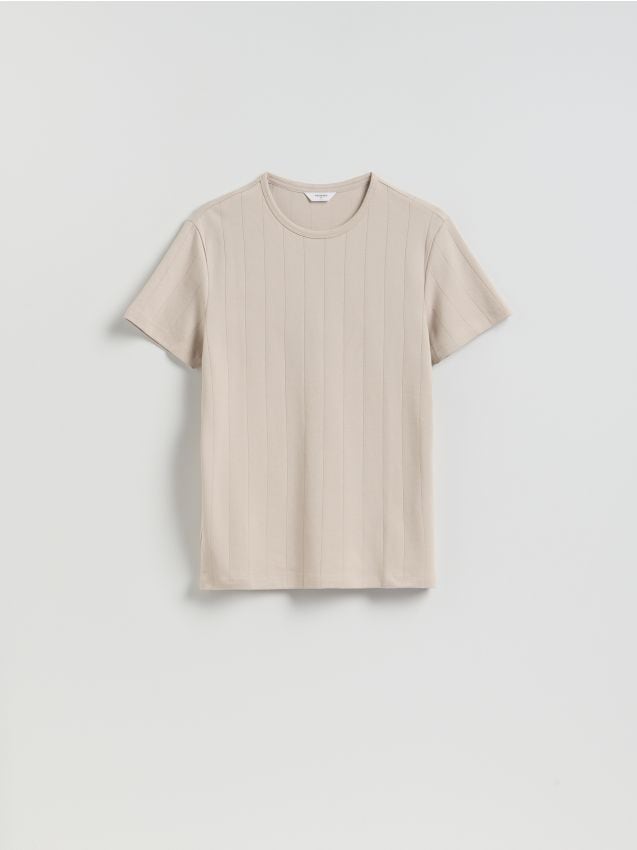 Reserved - T-shirt slim fit - beżowy
