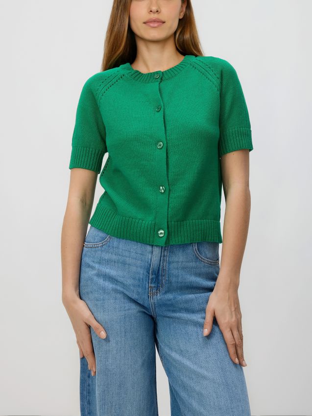 Reserved - Kardigan z krótkim rękawem - zielony