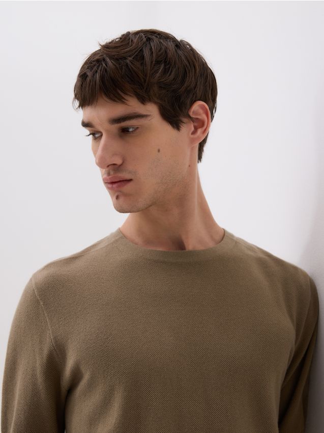 Reserved - Sweter z krótkim rękawem - zielony