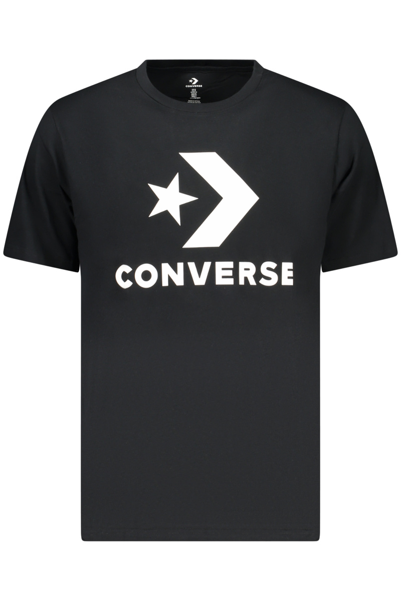 Koszulka męska z krótkim rękawem Converse, czarna