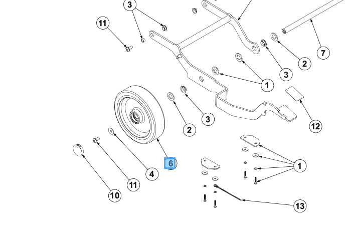 Koło d.200x50 czarny/szary nilfisk sc 401 bez napędu / scrubtec 344 9100002462