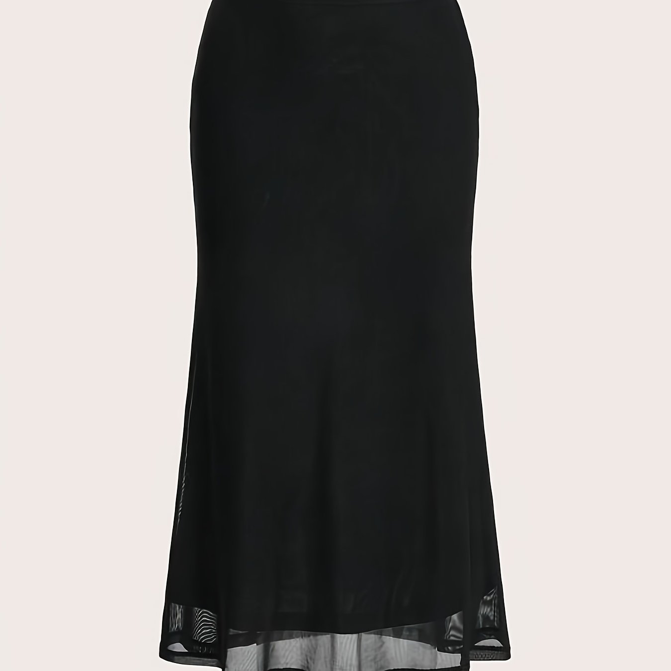 TEMU ZD1127210 Damska spódnica do połowy łydki, seksowna i elegancka spódnica typu z tiulu