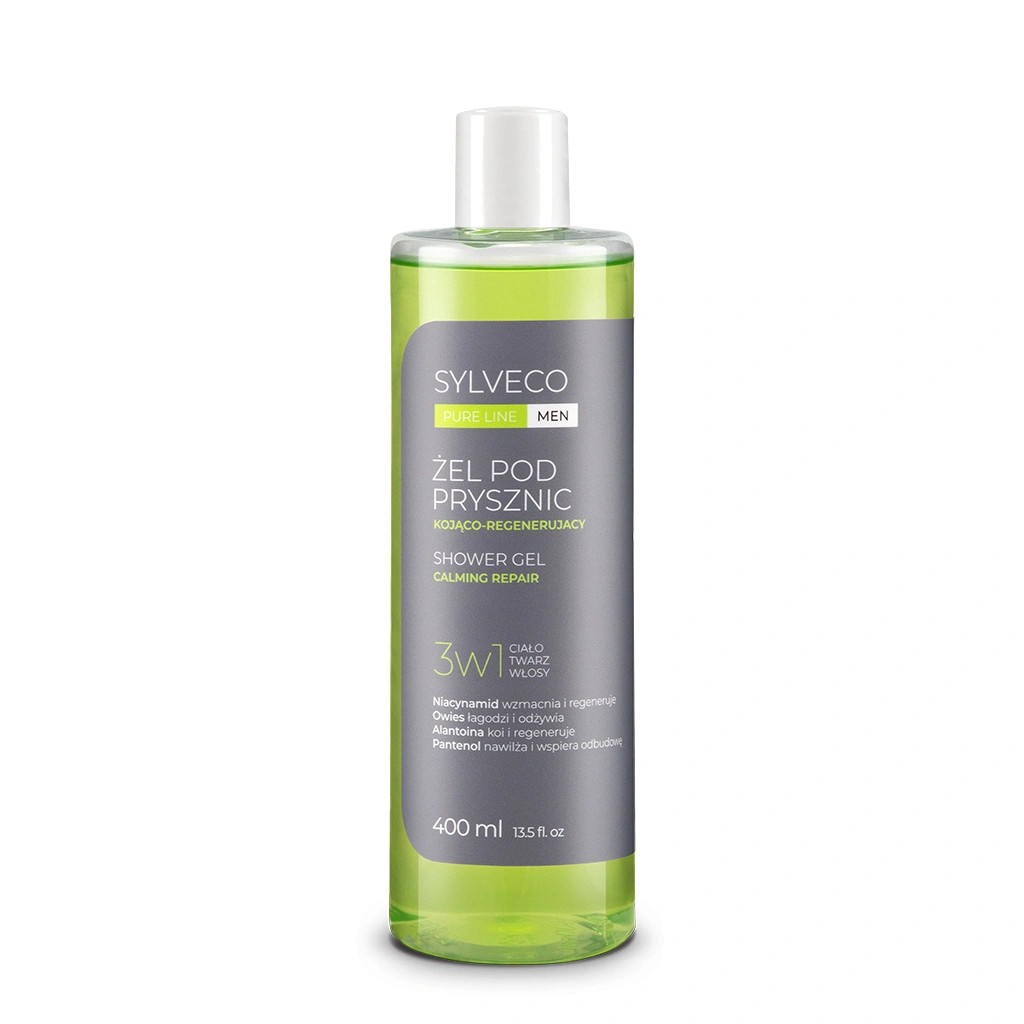 Sylveco Pure Line Men Kojąco-Regenerujący Żel pod Prysznic dla Mężczyzn 3w1 400ml