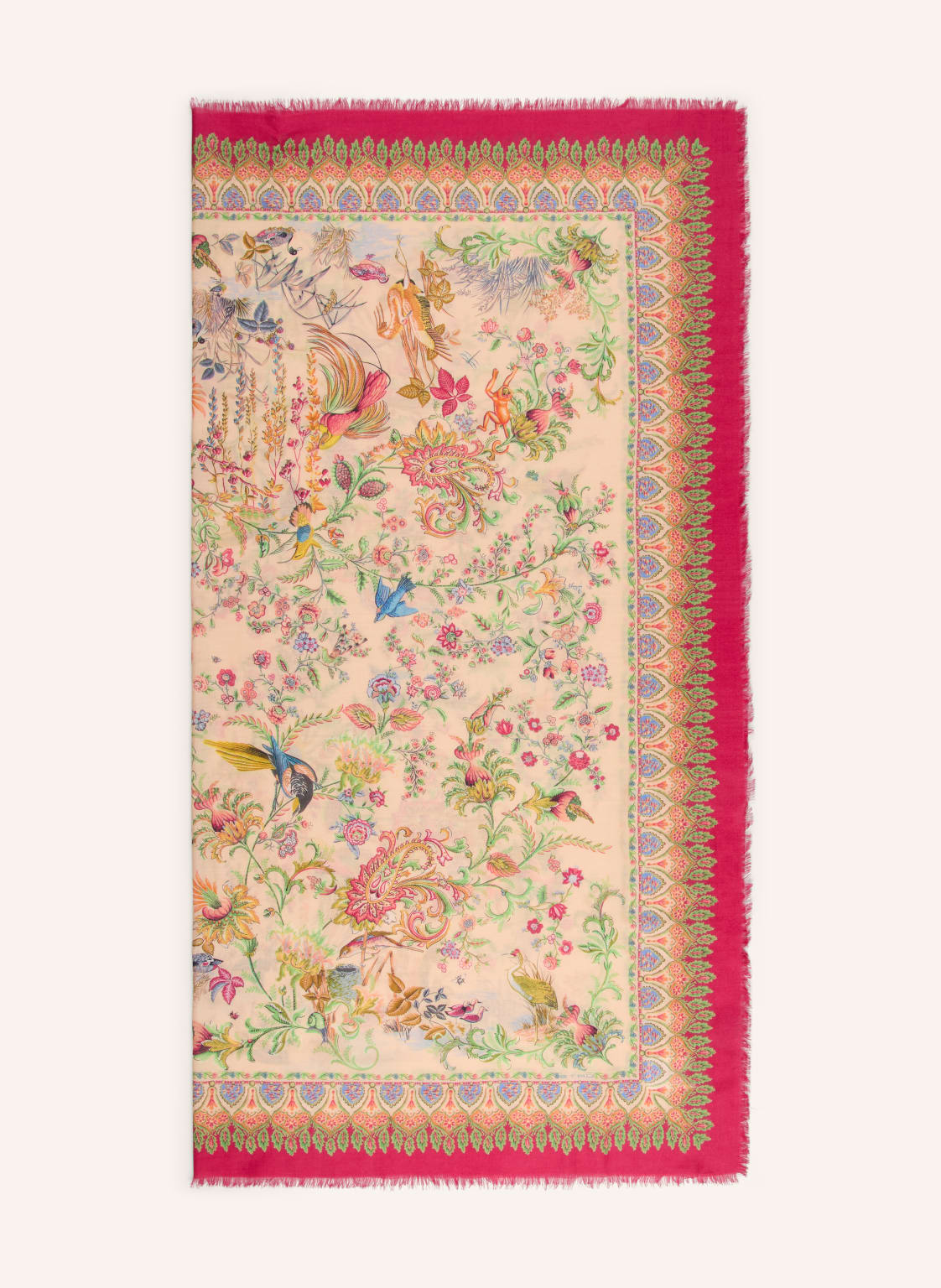 Etro Szalik Z Kaszmiru I Jedwabiu pink
