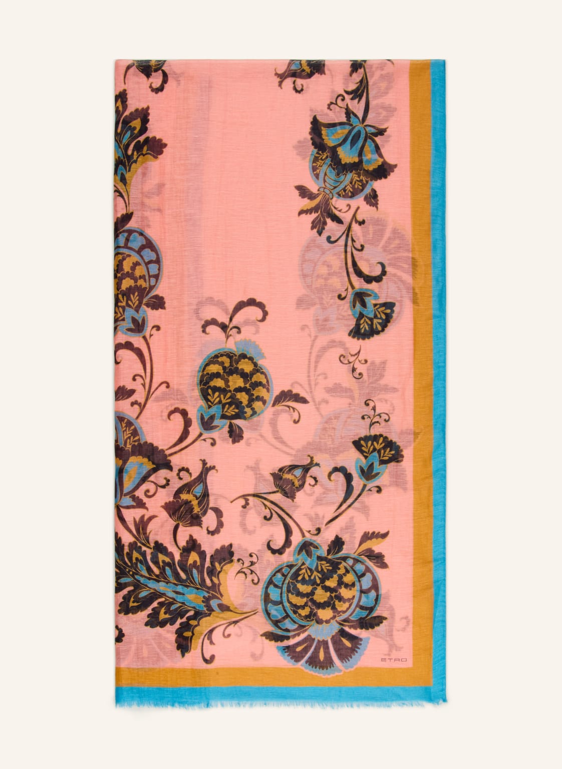 Etro Szalik Z Lnu rosa