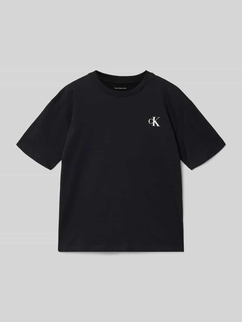 t-shirt o kroju regular fit z czystej bawełny