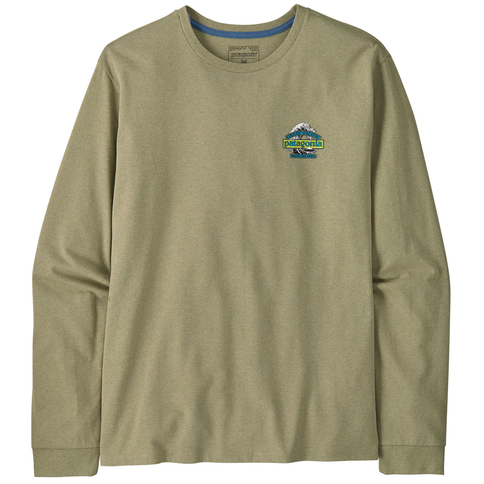 Koszulka męska Patagonia Long-Sleeved Great Waves Responsibili-Tee Rozmiar: M / Kolor: zielony