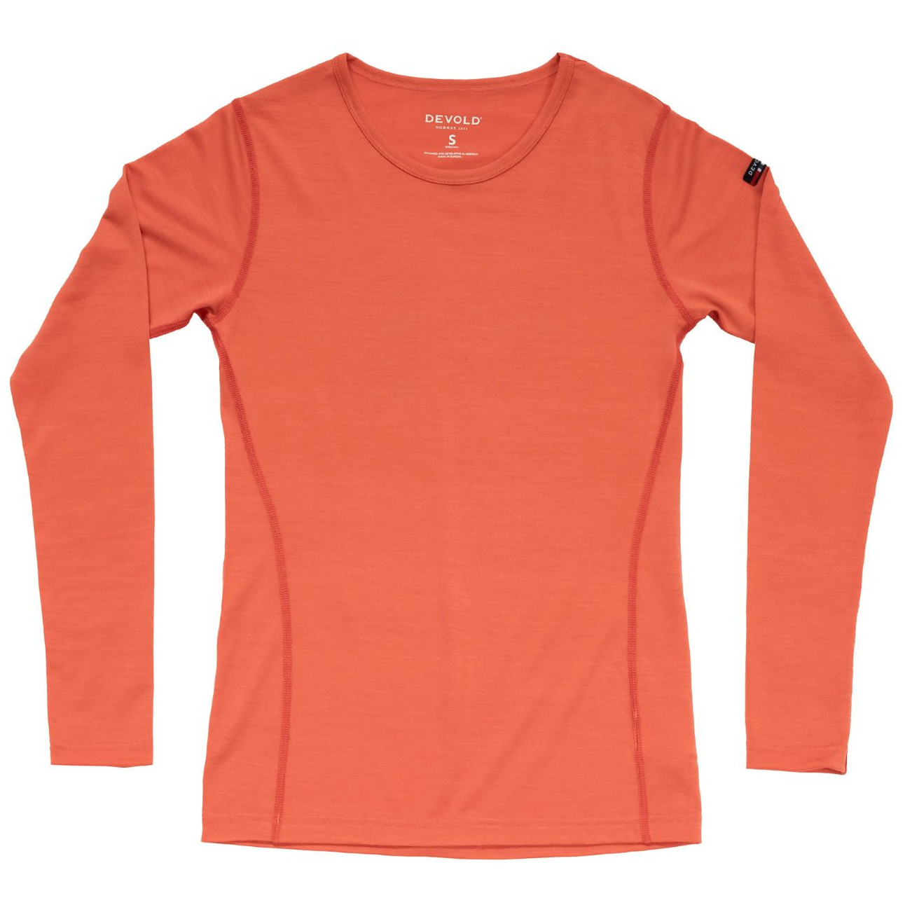 Damska koszulka Devold Breeze Merino 150 Shirt Wmn Rozmiar: M / Kolor: czerwony