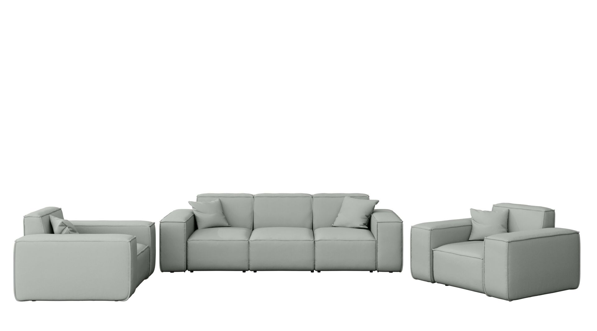 Zestaw ogrodowy MALIBU na taras 3+1+1, tkanina Odyssey, wiele kolorów - Jasnoszary