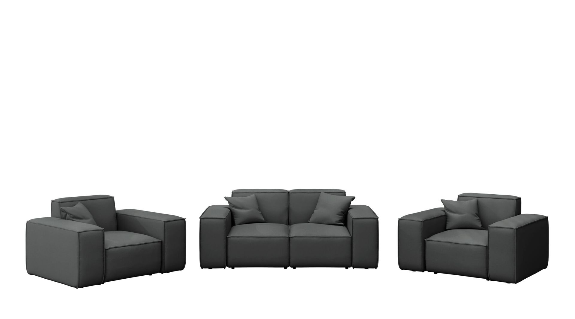 Zestaw ogrodowy MALIBU na taras 2+1+1, tkanina Odyssey, wiele kolorów - Antracyt