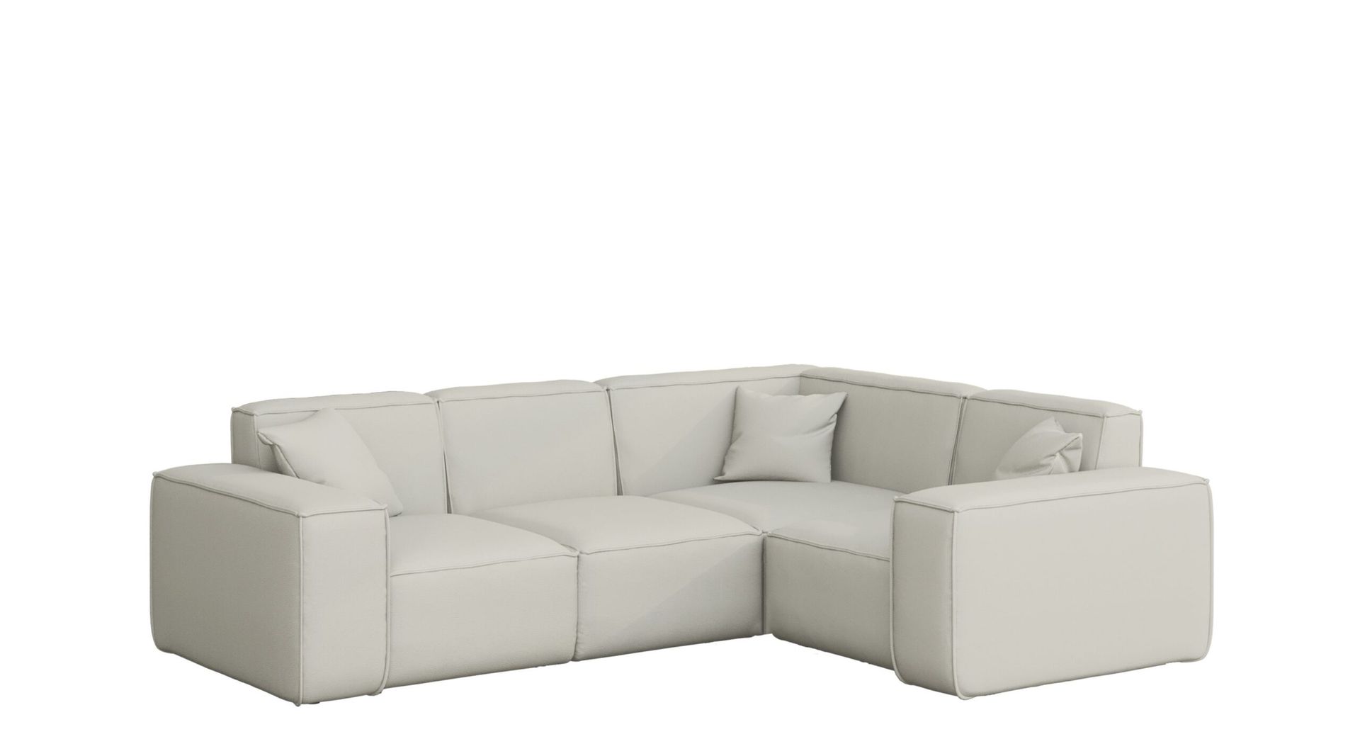 Narożnik ogrodowy MALIBU, tkanina Odyssey, wiele kolorów - Kremowy - Prawostronny