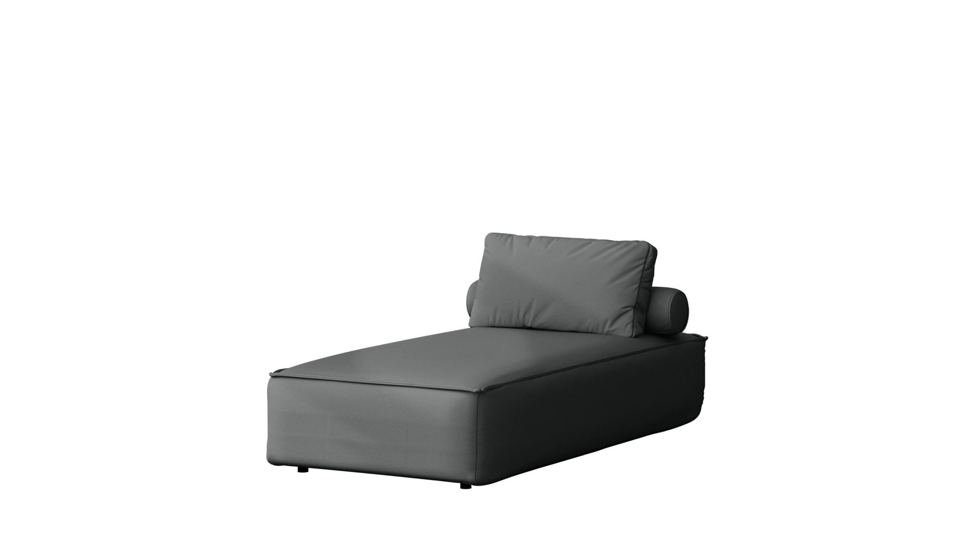 Leżak ogrodowy jednoosobowy MALIBU na taras, tkanina Odyssey, wiele kolorów - Antracyt