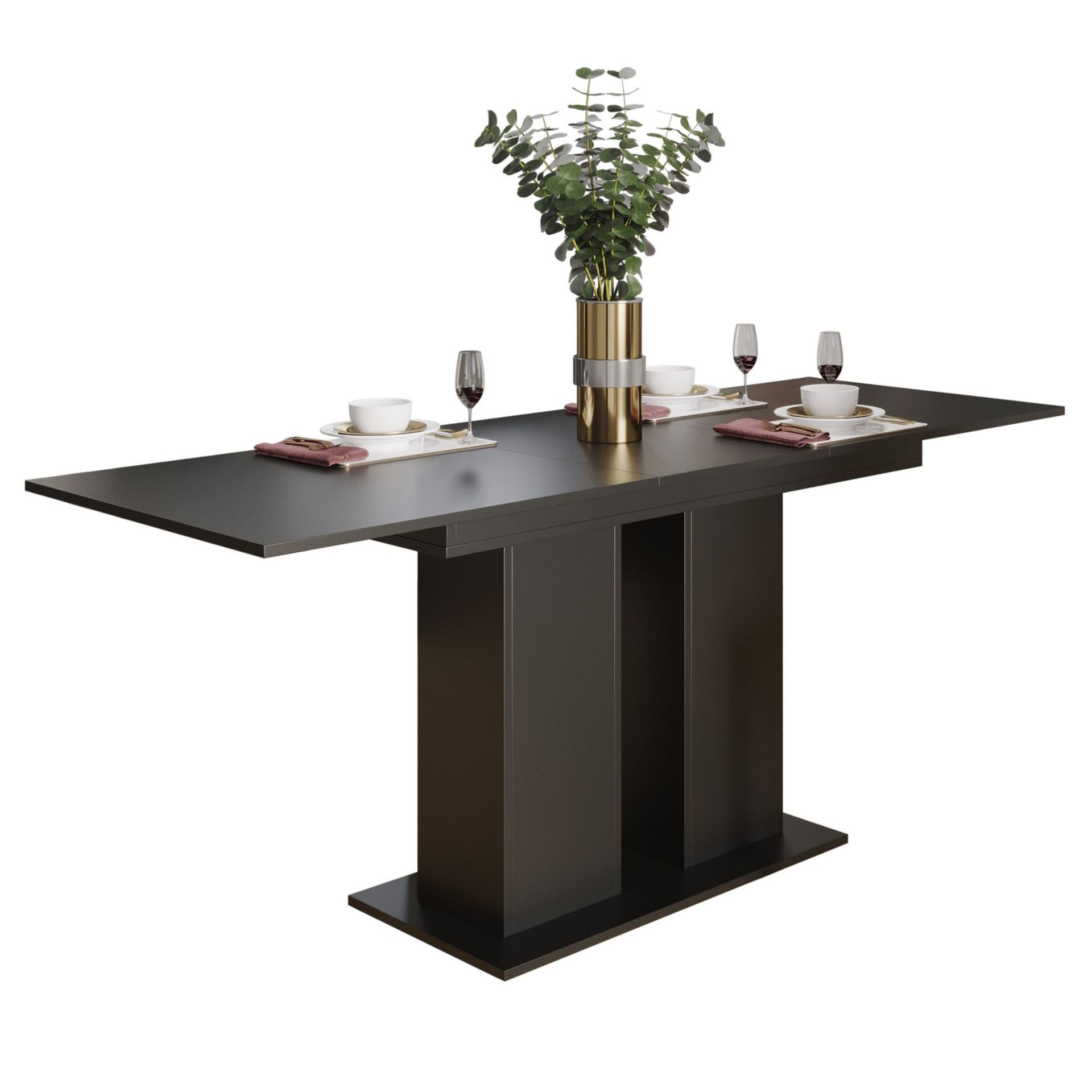 Nowoczesny stół do jadalni lub salonu Dante - Czarny - 80 cm