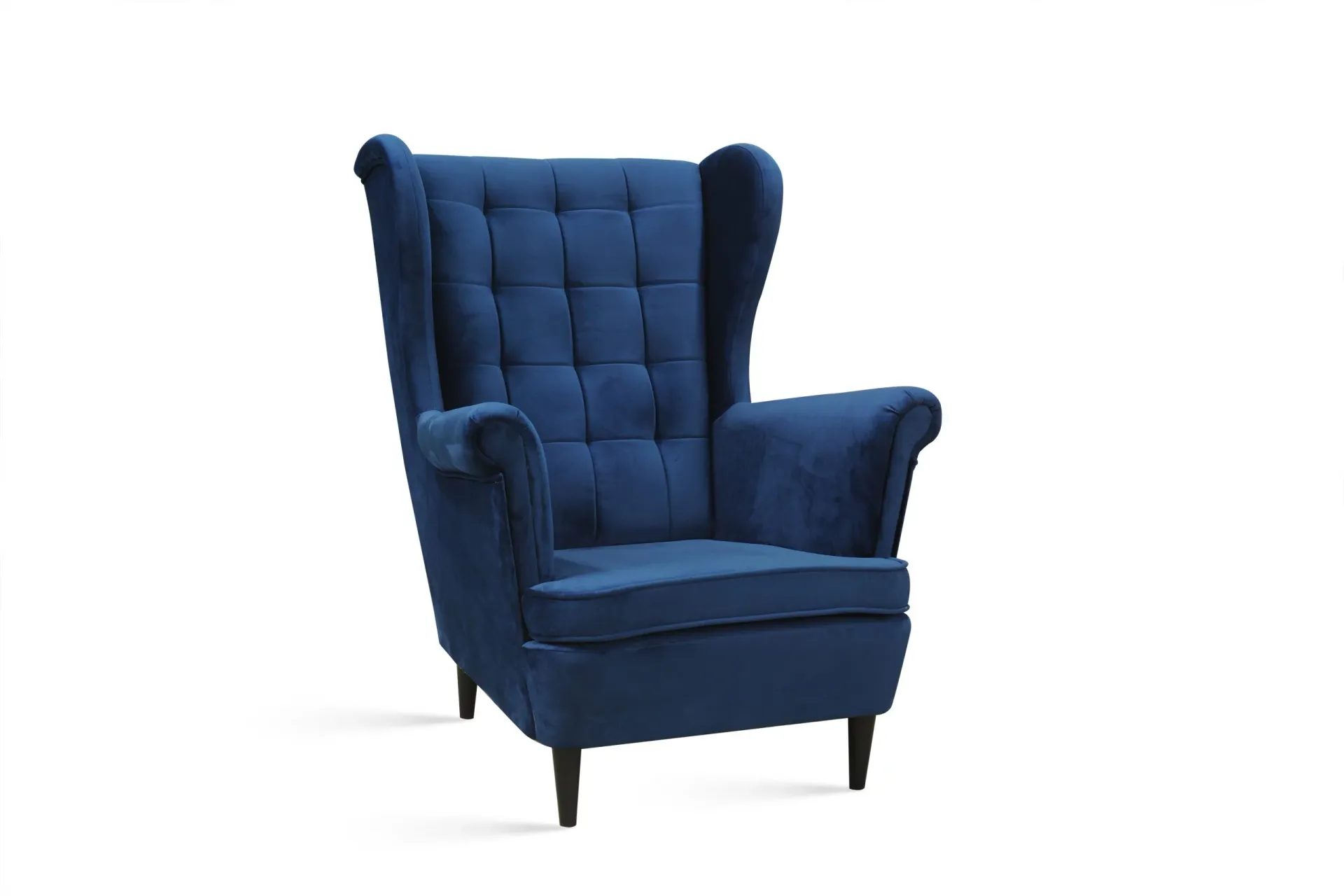 Fotel uszak REST, tkanina Velutti, wiele kolorów - Ciemnoniebieski