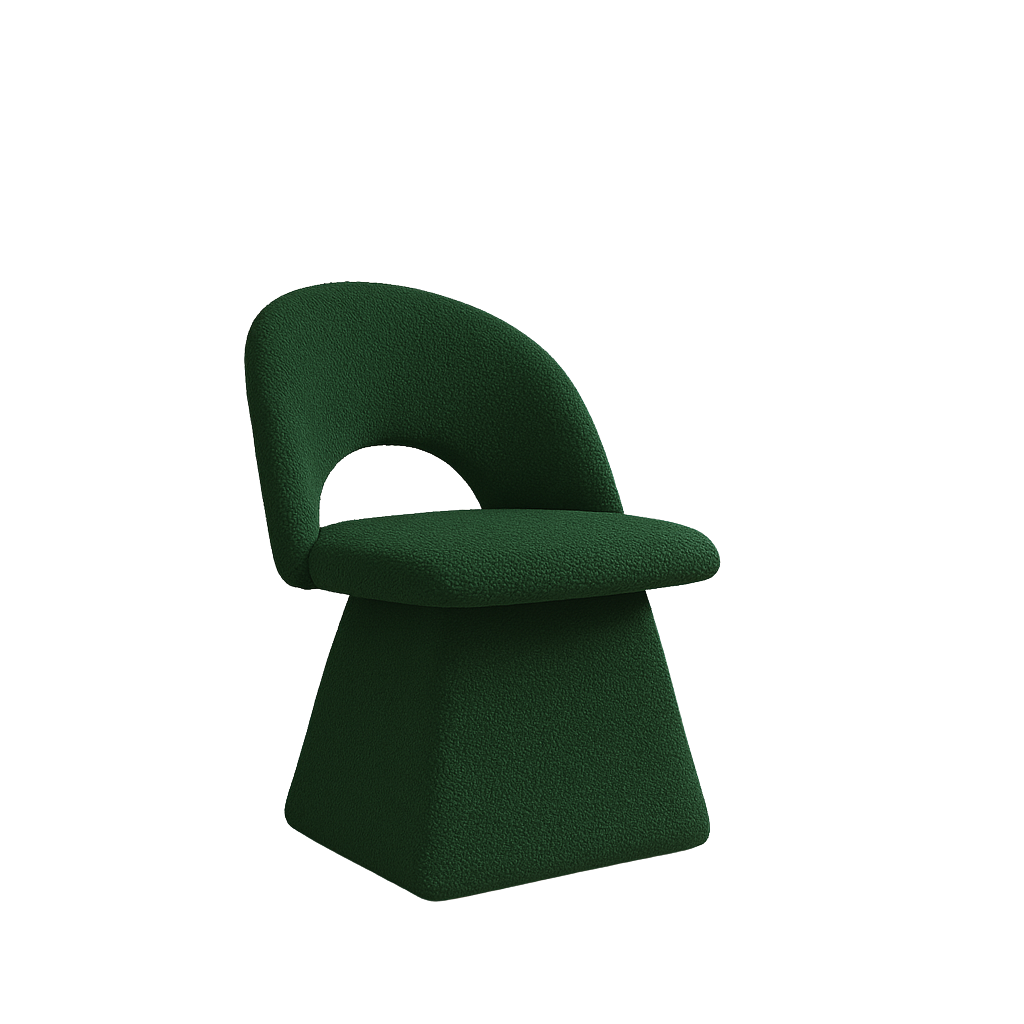 Krzesło Abisso Mils Elegancja i wygoda w nowoczesnym stylu, tkanina Catch Me - Obrotowe - Zielony