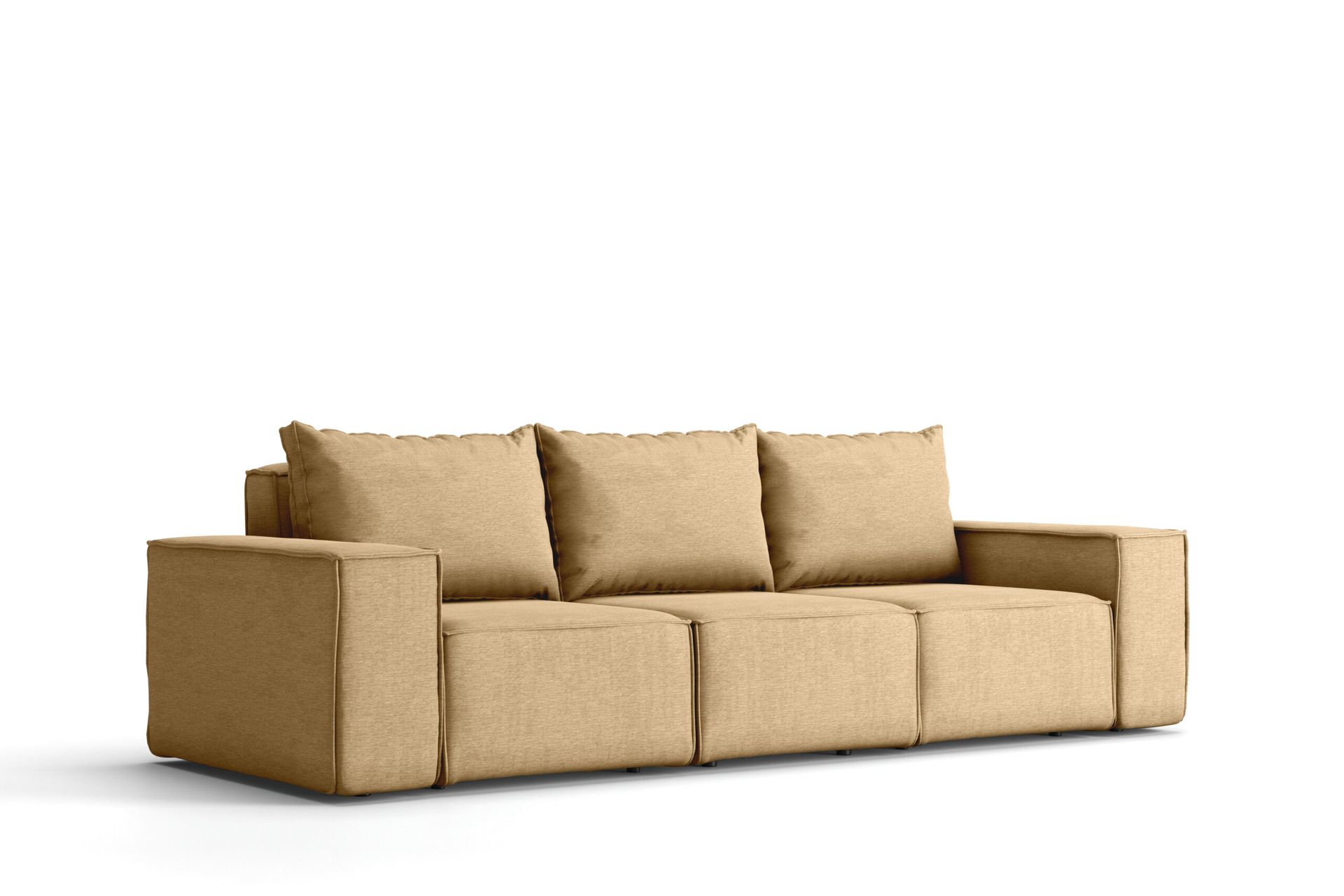 Sofa ogrodowa trzyosobowa SONNE na taras, tkanina Artykuł, wiele kolorów - Cappuccino