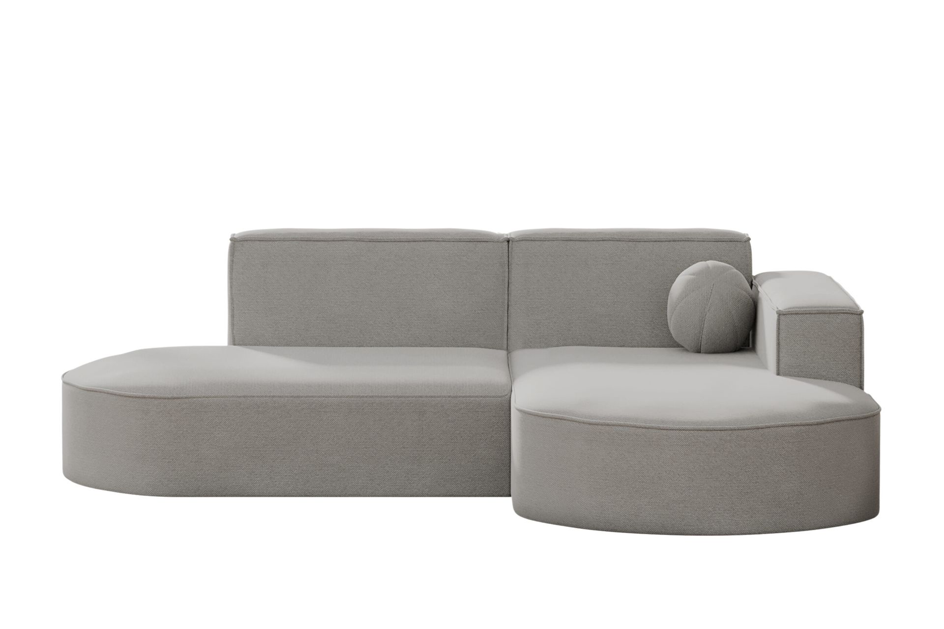 Sofa narożna ogrodowa, kanapa, sofa w kształcie litery L Designer Modena Studio Patio - Jasnoszary - Prawy