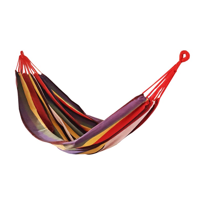 Hamak ogrodowy bez stelaża 220 x160 cm kolorowe pasy