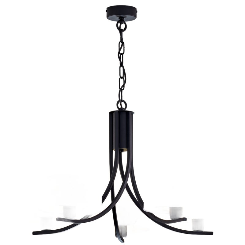 Lampa wisząca ARTHUR czarno-biała 5xE27x40W metal wym:71x75x75cm IP20 Jupiter