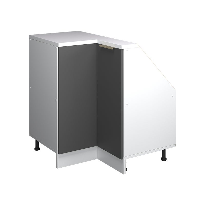 Vicco Narożna szafka kuchenna na dach skośny R-Line, Antracytowo-złoto-biały, 75.6 cm z 1 drzwiami