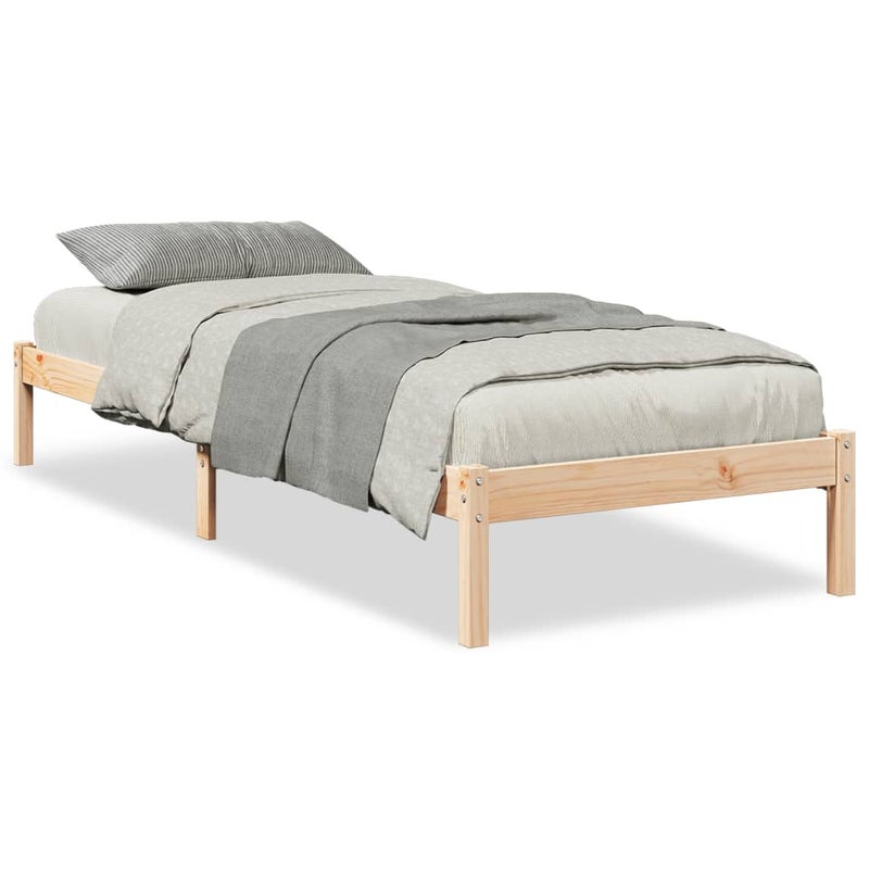 Łóżko Drewniane Rama Łóżka Sofa Brązowe Do Sypialni Pokoju 80x210 cm