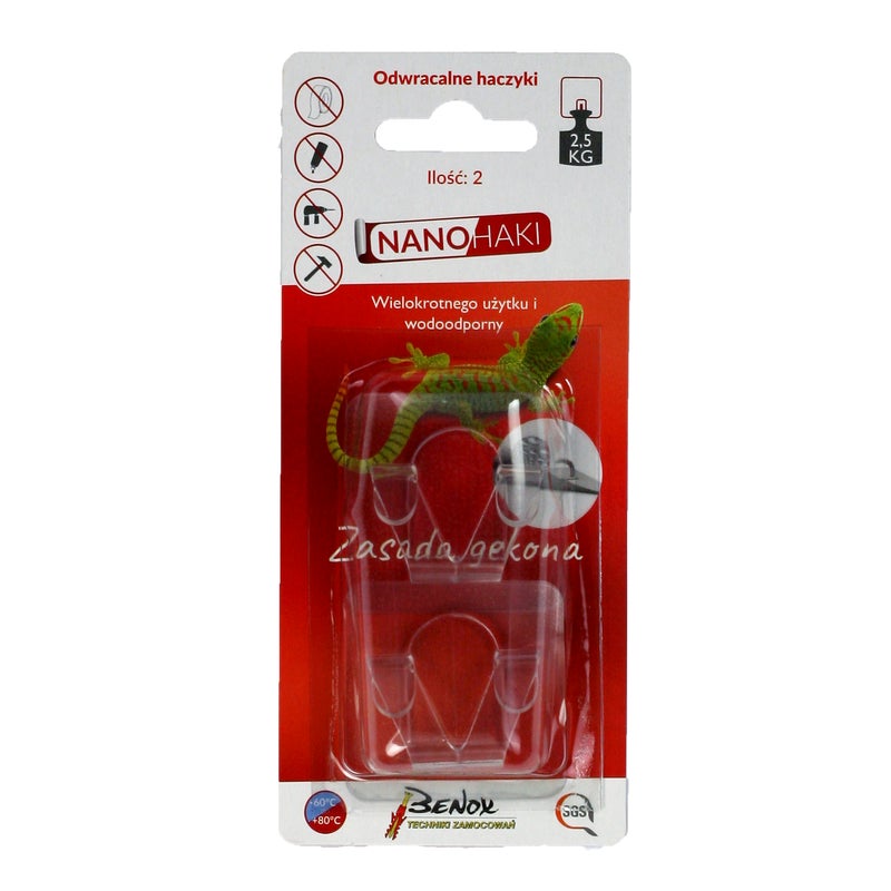 Haczyk samoprzylepny odwracalny 2 szt. GMS12-11277 Benox