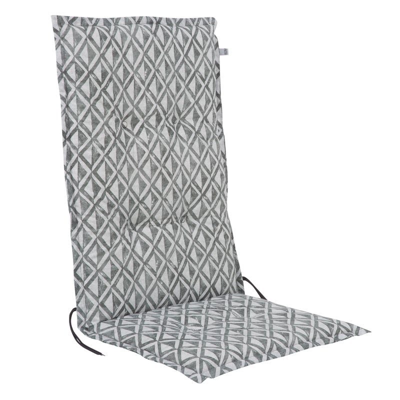 Poduszka na fotel ogrodowy 117 x 50 cm Malezja Hoch geometryczny jasnoszary PATIO