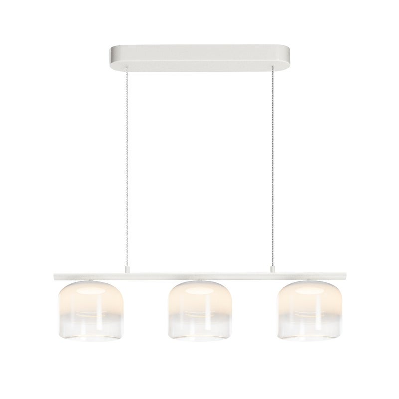 Lampa wisząca szklane klosze na sticku LED SPIRITO 14W ciepła 1800lm szkło biała wym:220x80x18cm IP20 Maytoni