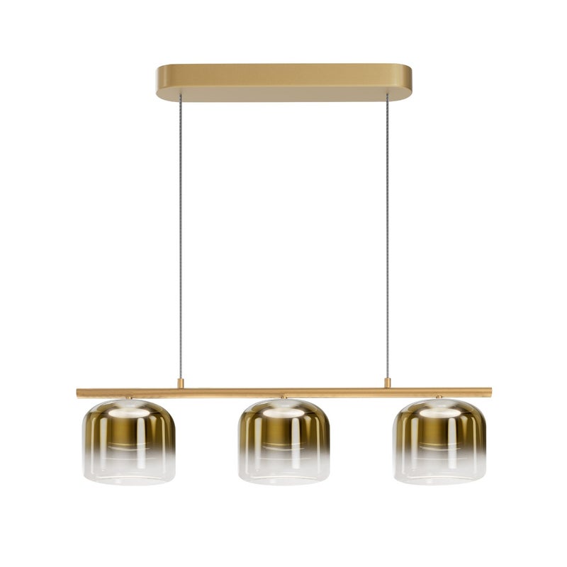 Lampa wisząca szklane klosze na sticku LED SPIRITO 14W ciepła 1800lm szkło złota wym:220x80x18cm IP20 Maytoni