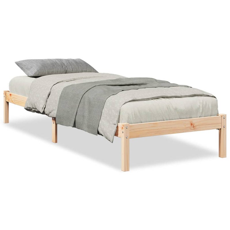 Łóżko Drewniane Rama Łóżka Sofa Brązowe Do Sypialni Pokoju 100x220 cm