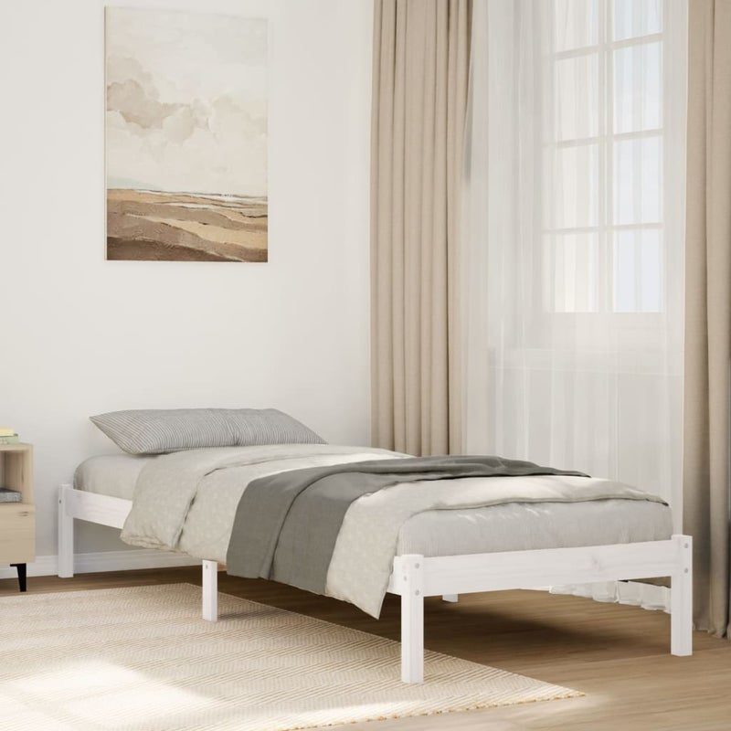 Dłuższe łóżko bez materaca 80x220 cm lite drewno sosnowe