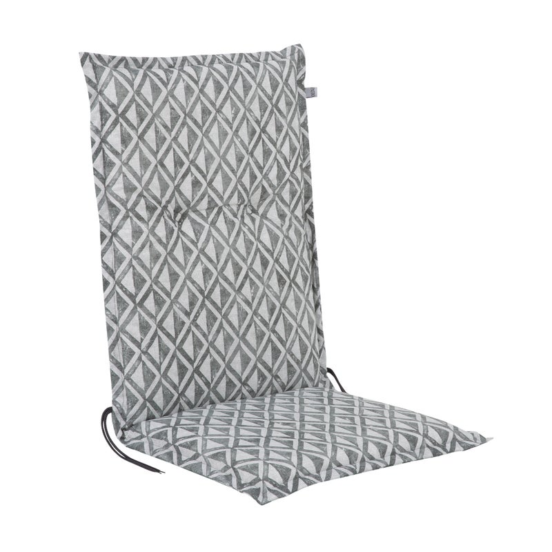 Poduszka na krzesło ogrodowe 100 x 46 cm Malezja Niedrig geometryczny jasnoszary PATIO