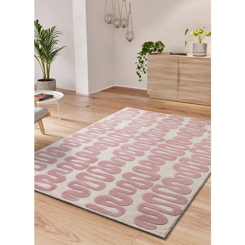 Dywan wewnętrzny prostokątny, różowy, 160 x 230 cm, FLASHY nowoczesny - ATTICGO
