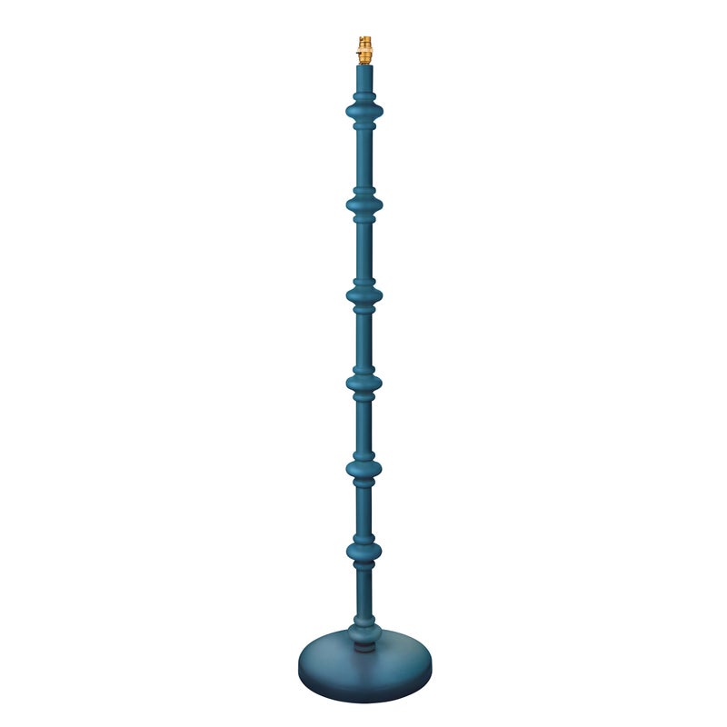 Lampa stojąca drewniana CARNABY niebiesko-turkusowa 1xB22x10W drewno wym:138x30x30cm IP20 Endon
