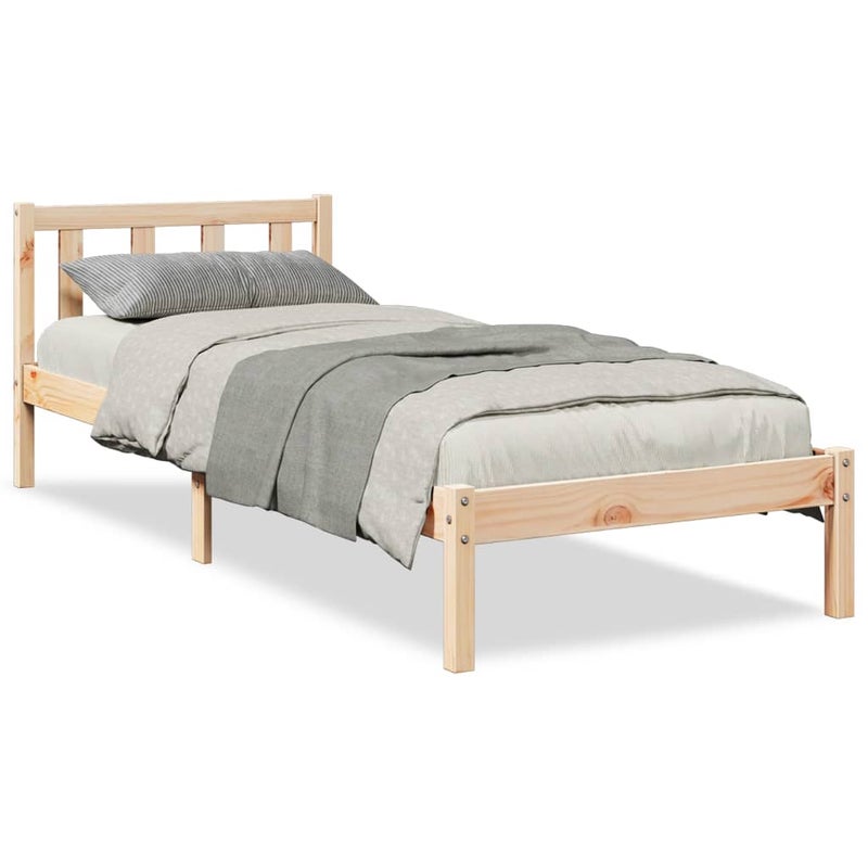 Łóżko Drewniane Rama Łóżka Sofa Brązowe Do Sypialni Pokoju 80x220 cm