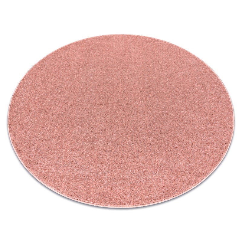 Dywan ETON PLUS koło pudrowy róż jednolity, jednokolorowy, gładki koło 133 cm