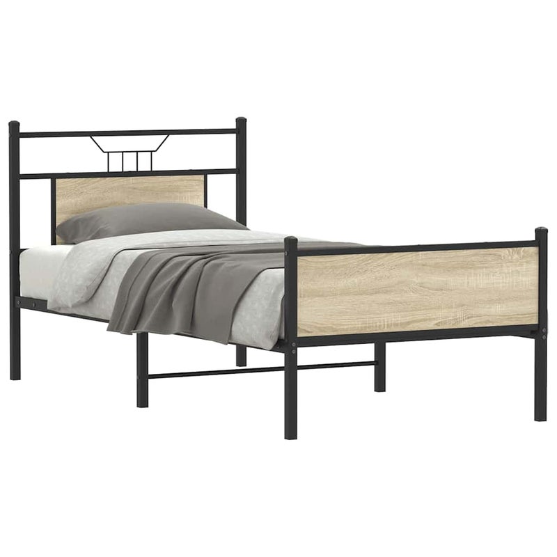 Łóżko Metalowe Rama Łóżka Metalowa Ze Stelażem Pokoj Sypialnia 75x190 cm
