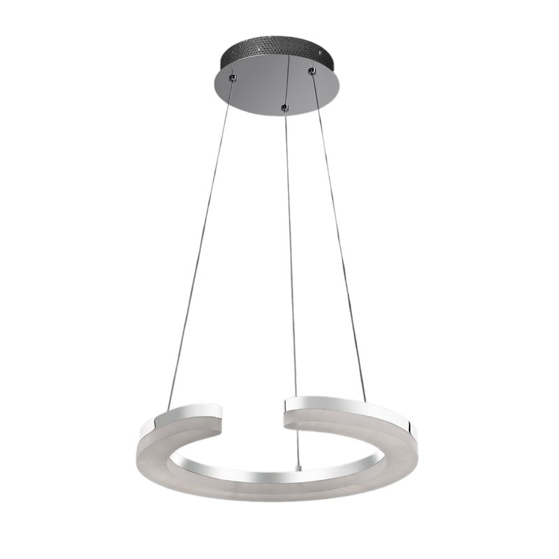 Lampa wisząca metal i akryl LED Blunder 24W biała ciepła 1280lm metal chromowana wym:120x45x45cm IP20 Italux
