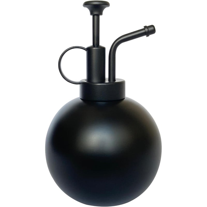 Butelka ze spryskiwaczem do roślin ze stali nierdzewnej - Mała konewka - Nowoczesne narzędzia ogrodnicze do roślin doniczkowych - (matowa czerń, 0,5 l