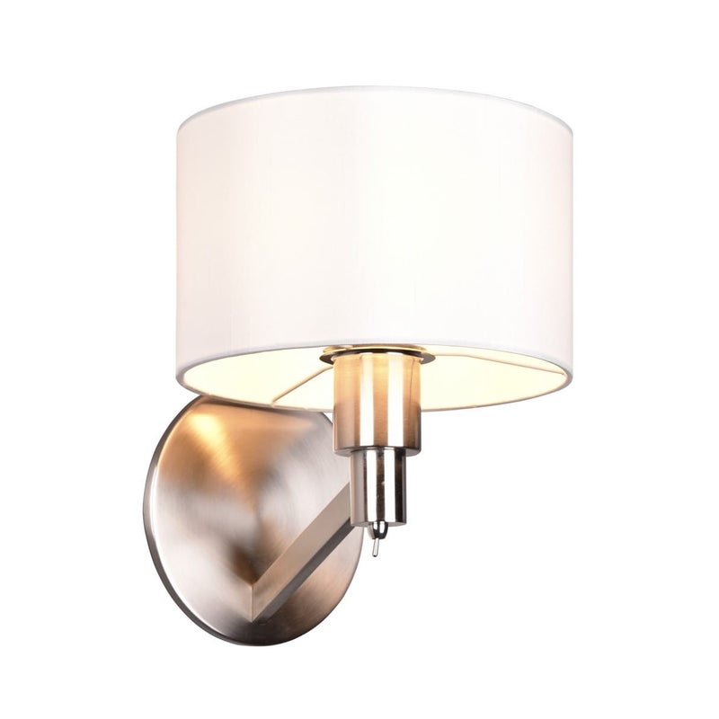 Kinkiet ścienny Cassio srebrno-biały 1xE27x40W wym: 27,9 x 23 x 23 cm tkanina IP20 Trio