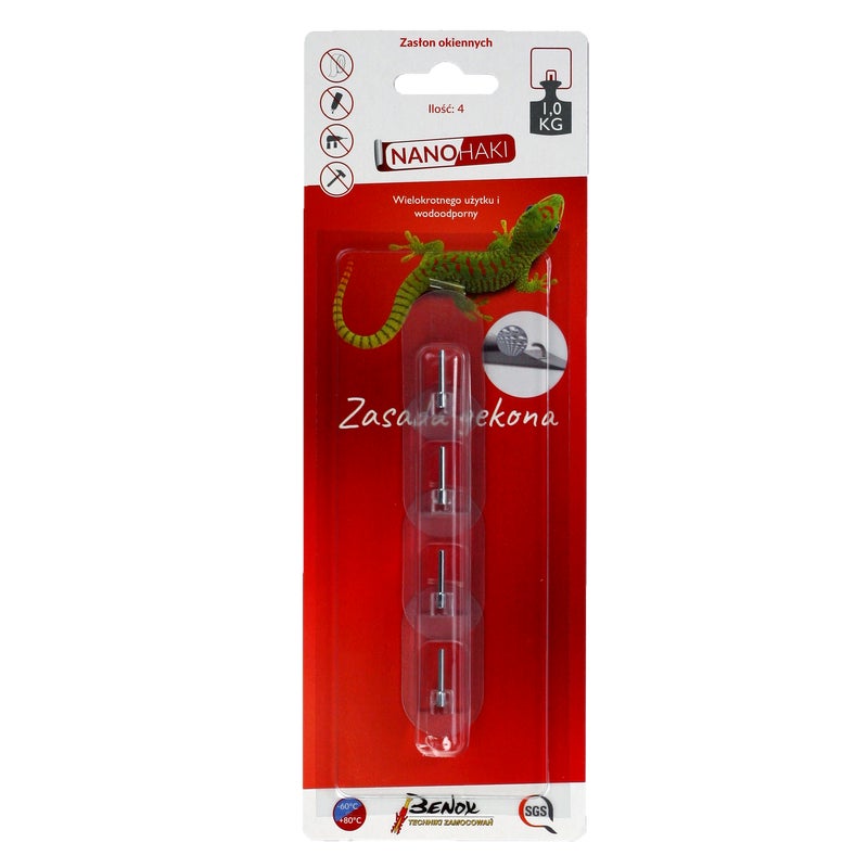 Haczyk samoprzylepny do zasłon 2 szt. GMS12-11276 Benox