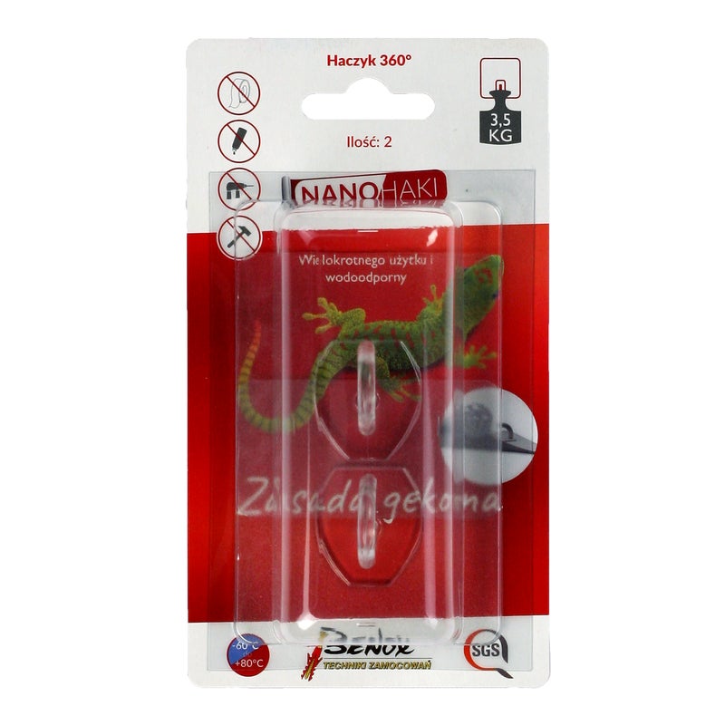 Haczyk samoprzylepny 360stopni 2 szt. GMS12-11284 Benox
