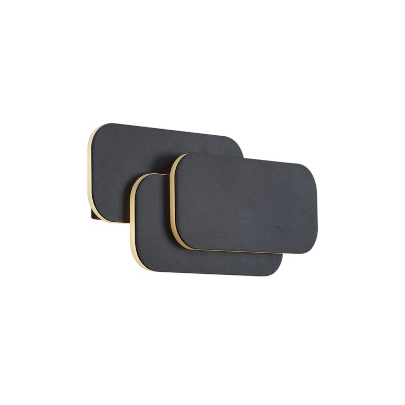 Nowoczesny kinkiet czarny z wbudowaną diodą LED z 3-stopniową regulacją - Dias