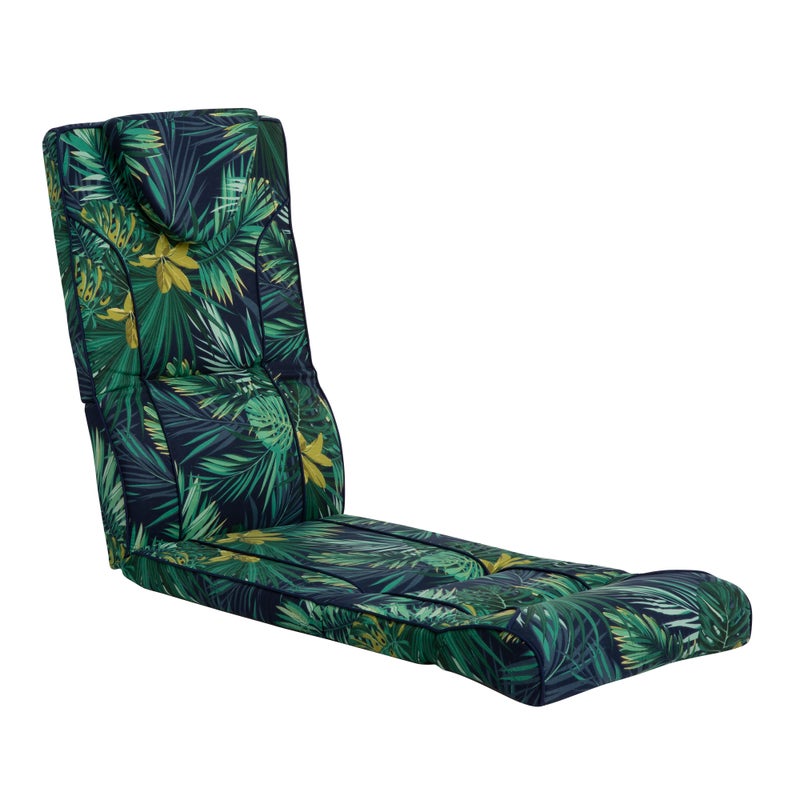 Poduszka na fotel ogrodowy 160 x 47 cm Mijas Plus zielony motyw roślinny PATIO