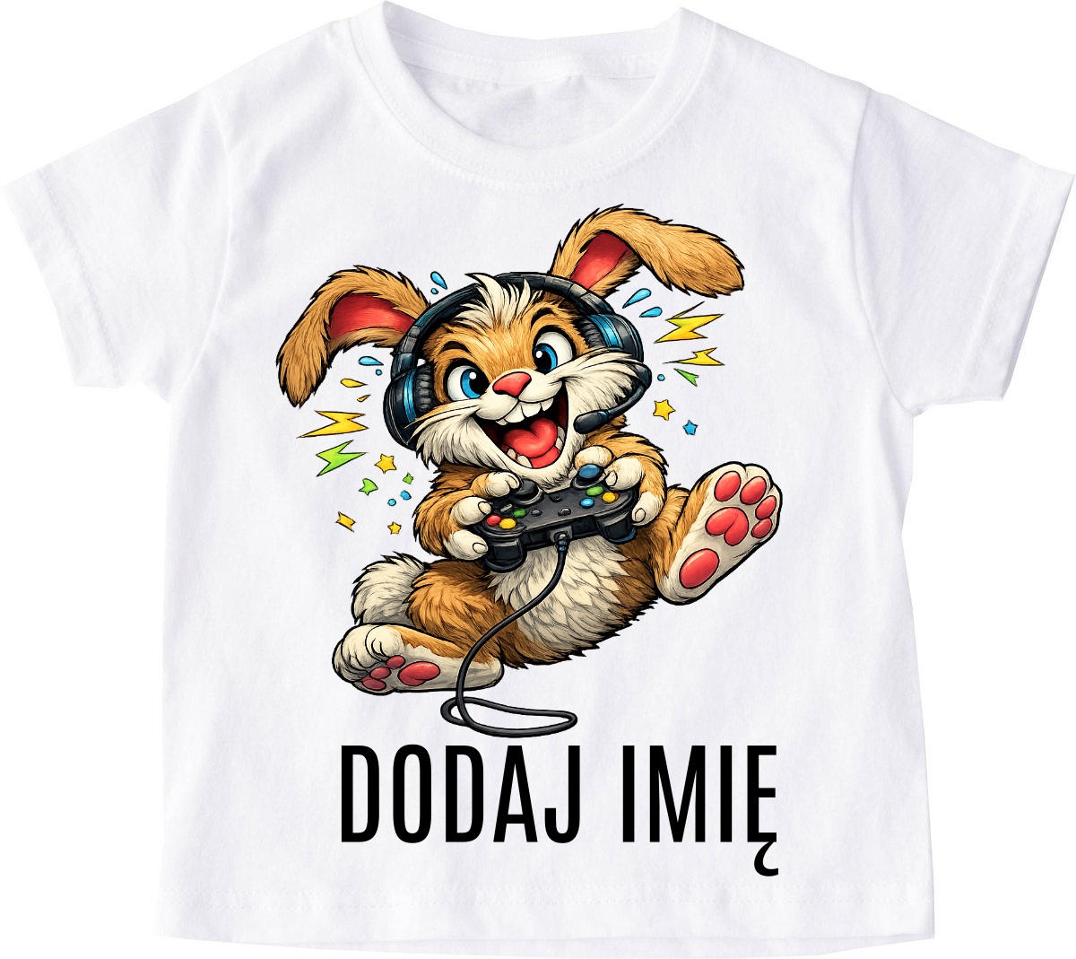 Koszulka z zajączkiem na Wielkanoc dla chłopaka grającego w gry bunny12