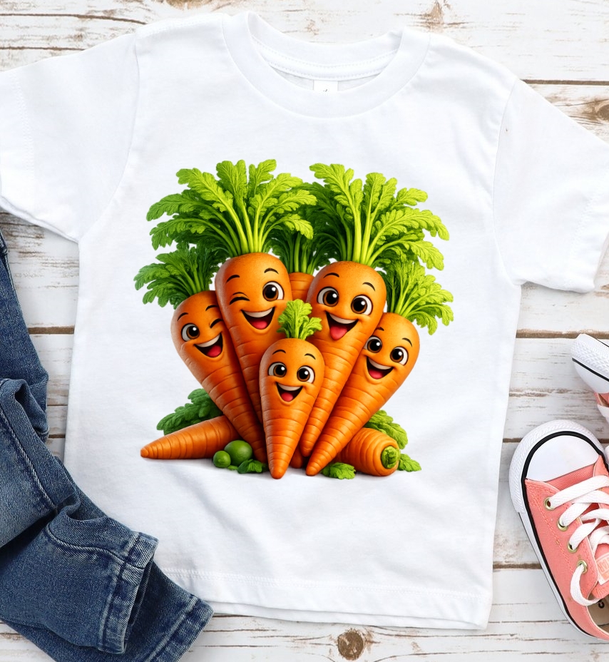 Koszulka w marchewki na Dzień MARCHEWKI DO PRZEDSZKOLA wzór marchewki1