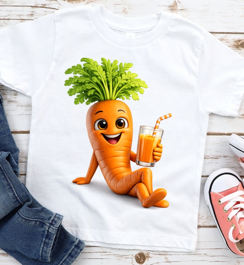 Koszulka w marchewki na Dzień MARCHEWKI DO PRZEDSZKOLA wzór marchewki3