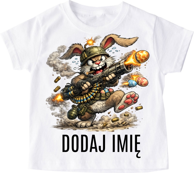 Koszulka na Wielkanoc dla chłopczyka z imieniem - WZÓR KRÓLIK49