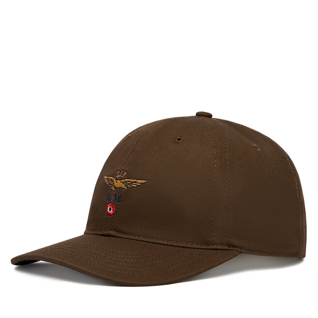 Czapka z daszkiem Aeronautica Militare 261HA1246UCT02261 Brązowy ciemny